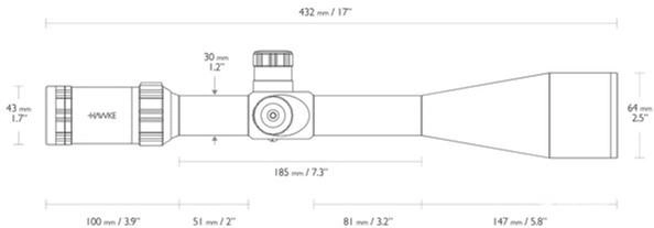 Оптический прицел Hawke Sidewinder 8-32x56 SF SR PRO IR (925711) - изображение 5