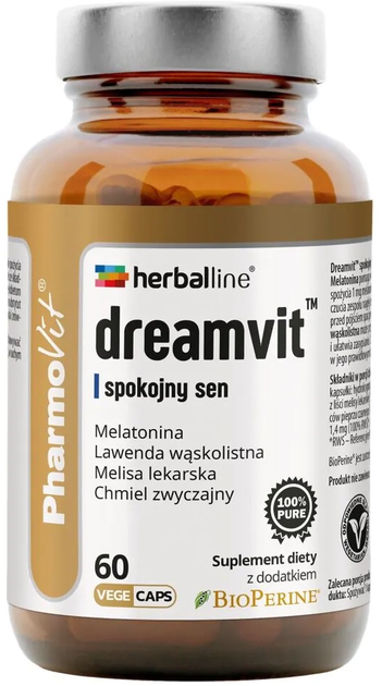 Харчова добавка Pharmovit Dreamvit Спокійний Сон 60 капсул (5902811239684) - зображення 1