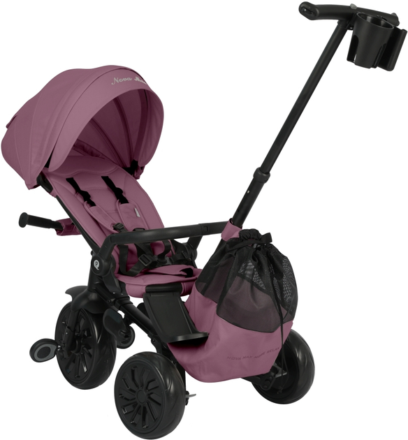Триколісний велосипед Qplay Nova Max 3в1 з капюшоном Фіолетовий (5061047482193) - зображення 3