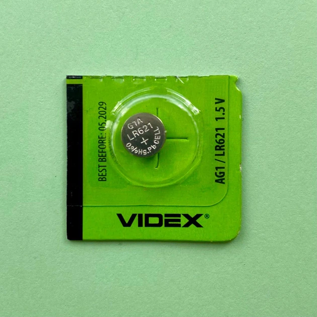 Батарейка 1.5V AG1 VIDEX (164 LR621) Alkaline - Фото 1 Батарейка 1.5V AG1 VIDEX (164 LR621) Alkaline - изображение 1