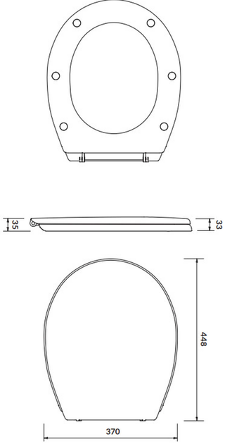 Сидіння для унітазу Cersanit Koral S-10 (K98-0007) - зображення 2