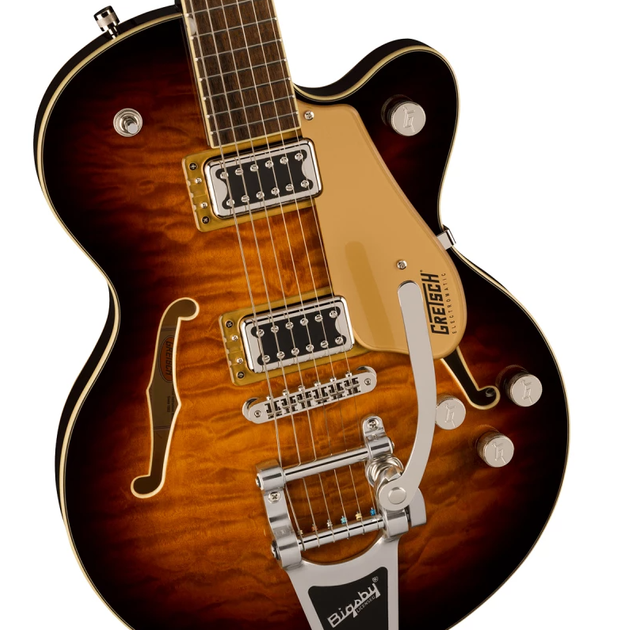 Електрогітара Gretsch G5655T-QM Electromatic Center Block JR. Single-Cut Bigsby Sweet Tea - Фото 4 Електрогітара Gretsch G5655T-QM Electromatic Center Block JR. Single-Cut Bigsby Sweet Tea - зображення 4