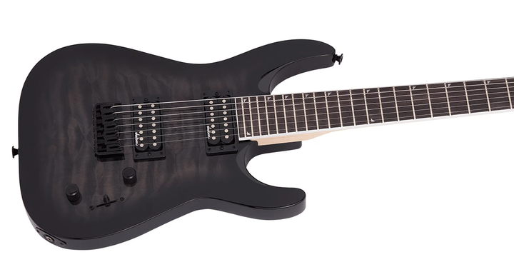 Електрогітара Jackson JS22Q-7 DKA Dinky Arch Top HT Transparent Black Burst - зображення 6