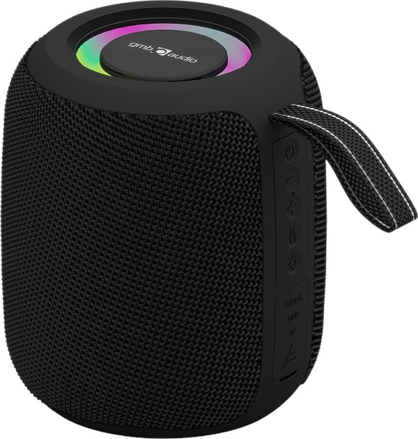 Портативна колонка Gembird BT LED 8W RGB Black (SPK-BT-LED-05-BK) - зображення 1