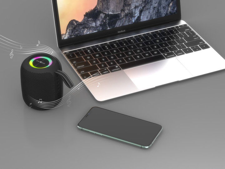 Портативна колонка Gembird BT LED 8W RGB Black (SPK-BT-LED-05-BK) - зображення 6