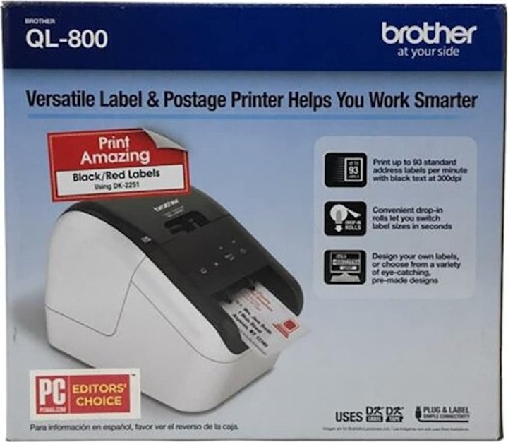 Принтер етикеток Brother QL-800 (QL800ZU1) - зображення 8