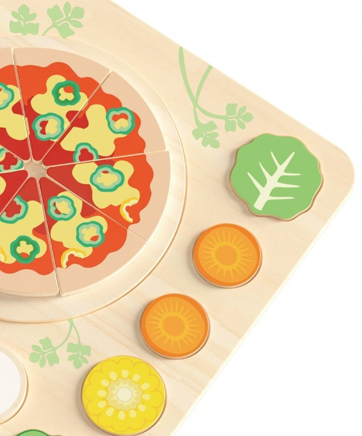 Drewniana układanka Classic World Pizza do Krojenia Warzywa 22 elementy (6927049040665) - obraz 5