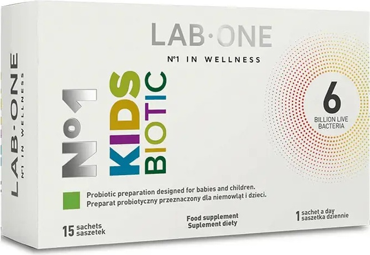 Probiotyk Lab One N°1 Kids Biotic 15 saszetek (5906630600151) - obraz 1