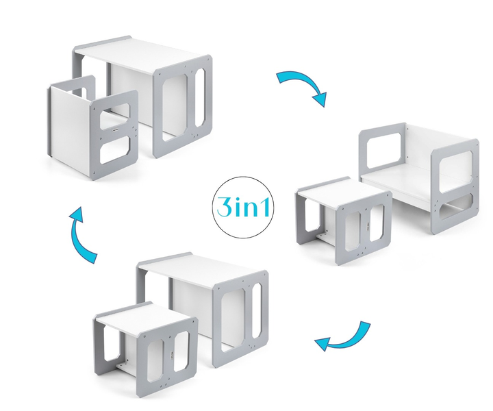 Zestaw mebli Milly Mally Stella 3 w 1 szary (6093) (5901761127287) - obraz 12