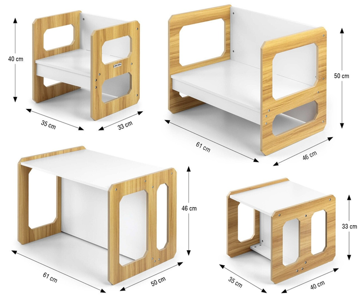 Zestaw mebli Milly Mally Stella 3 w 1 Naturalny (6094) (5901761127294) - obraz 13