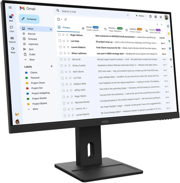 Monitor 27" Lenovo ThinkVision E27-40 Raven Black (64BCMAT4EU) - obraz 2