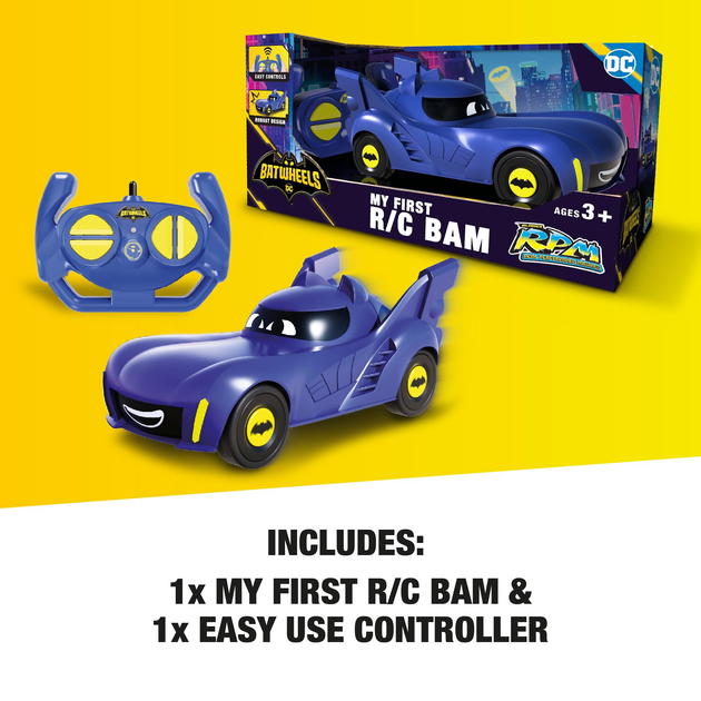 Радіокерований автомобіль Bladez Toyz Batwheels My First RC Bam 15 см (5060158858750) - зображення 6