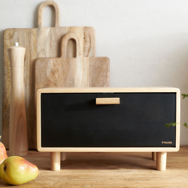 Chlebak Homla Basic bambusowy Czarny (5902869991596) - obraz 6