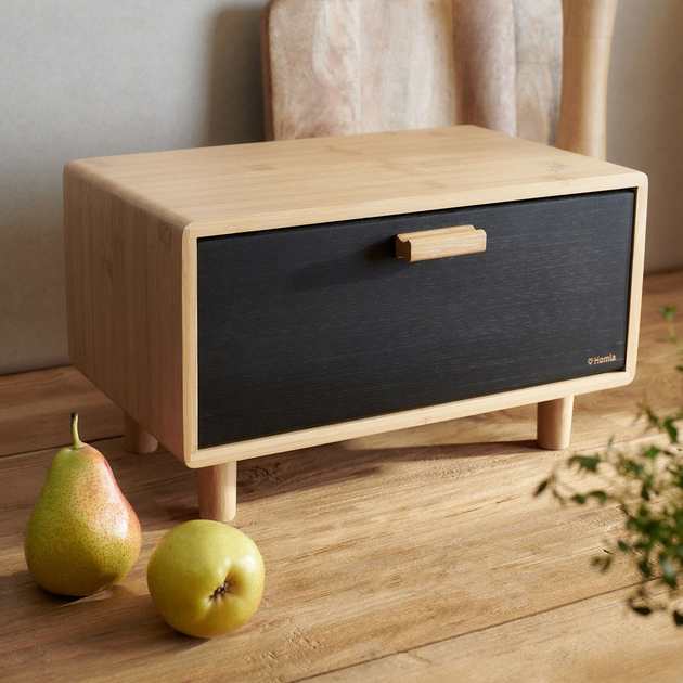 Chlebak Homla Basic bambusowy Czarny (5902869991596) - obraz 7