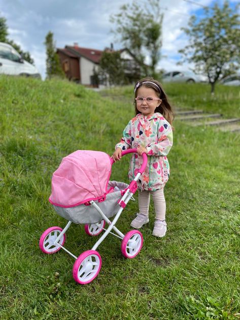 Коляска для ляльок Milly Mally Dori Prestige рожева 2718 (5901761124903) - зображення 8