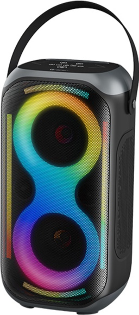 Портативна колонка Tracer Poweraudio King 2 BT TWS 50W RGB Black (TRAGLO47610) - зображення 2