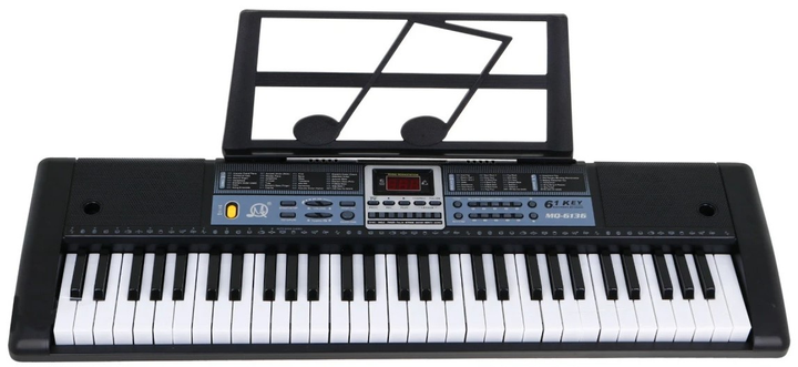Keyboard 61-klawiszowy dla dzieci 5+ Tryb nauki Taktomierz Mikrofon (ZMU.MQ-6136) (5903864900095) - obraz 2