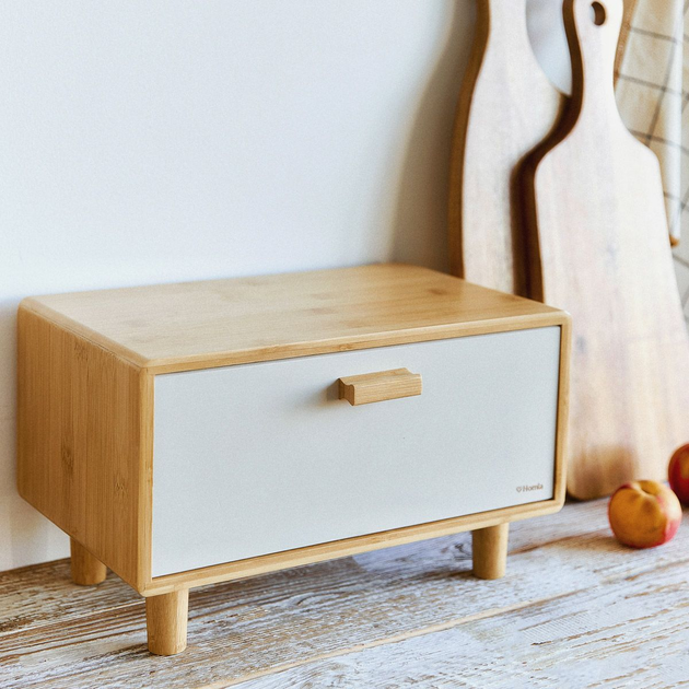 Chlebak Homla Basic bambusowy Śmietankowy (5904183873282) - obraz 6