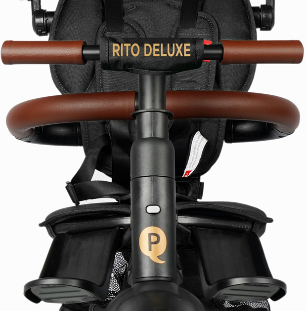Триколісний велосипед Qplay Rito Deluxe Rubber Чорний (5061047480267) - зображення 8