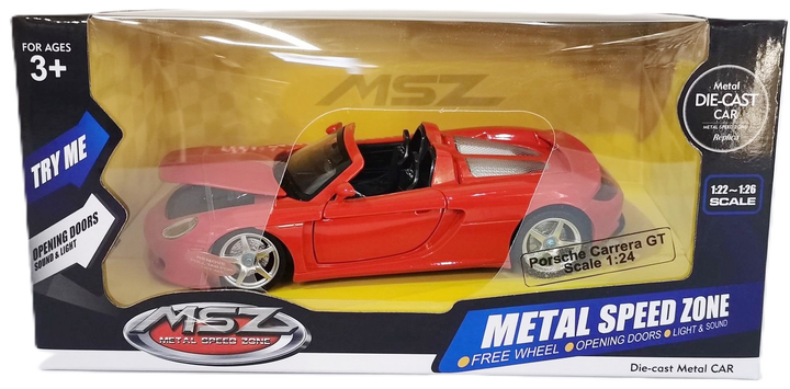 Model metalowy MSZ Porsche Carrera GT skala 1:24 68242A (4897071920032) - obraz 1