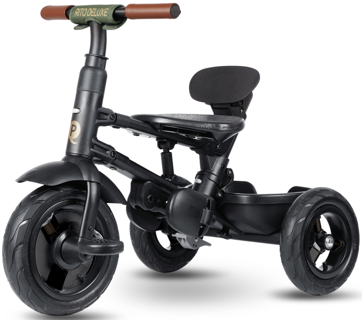 Триколісний велосипед Qplay Rito Deluxe Rubber Olive (5061047481639) - зображення 5
