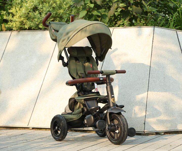 Триколісний велосипед Qplay Rito Deluxe Rubber Olive (5061047481639) - зображення 11