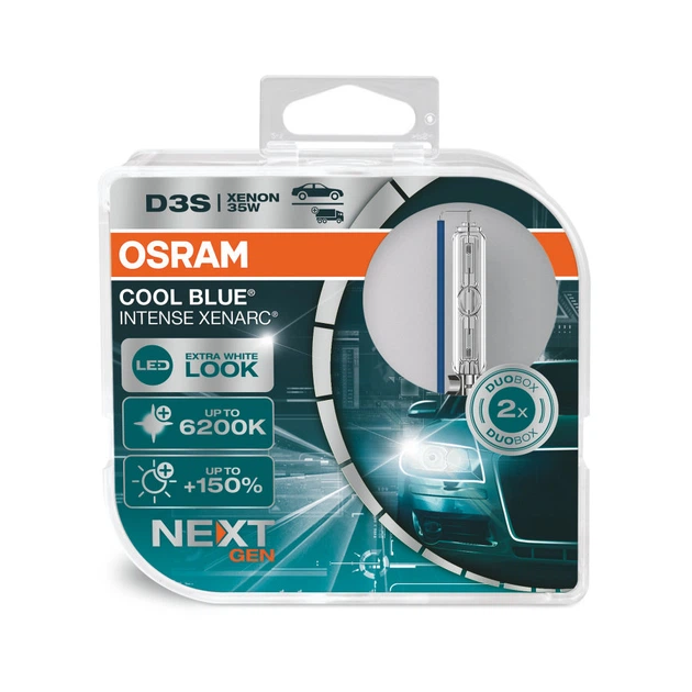 Комплект ксеноновых ламп Osram D3S 35W PK32D-5 Cool Blue Intense Next Gen +150% (66340CBN-HCB) - изображение 2