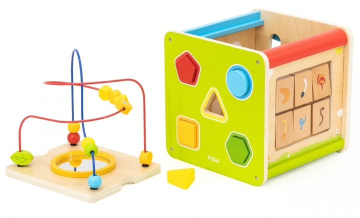 Kostka edukacyjna Viga 5 w 1 (6971608448003) - obraz 2