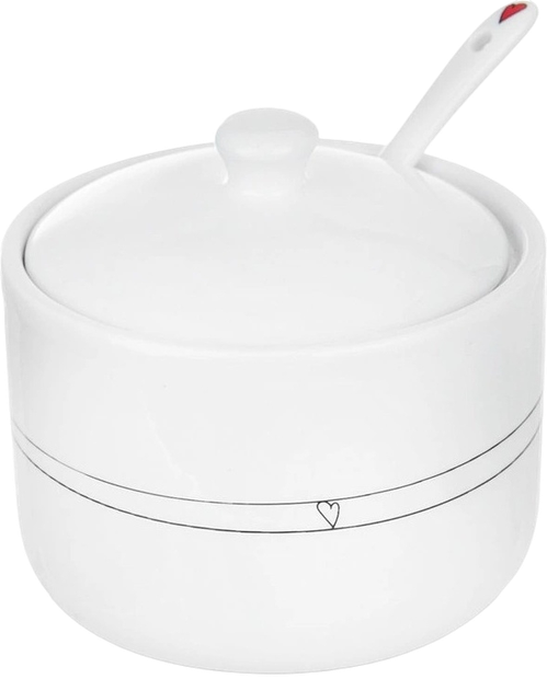 Cukierniczka Orion Serce ceramiczna z łyżeczką 300 ml (8592381178840) - obraz 1
