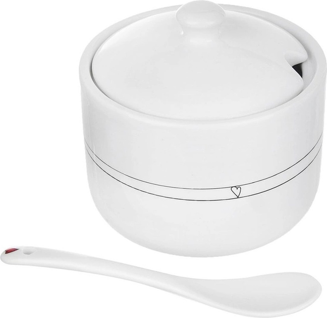Cukierniczka Orion Serce ceramiczna z łyżeczką 300 ml (8592381178840) - obraz 3