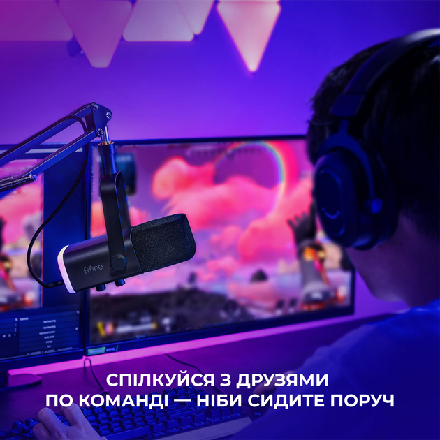 Микрофон динамический Fifine AM8T USB/XLR Black - изображение 11