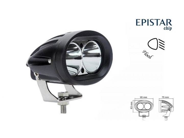 Світлодіодна фара AllLight 54 type 20W 2chip CREE FLOOD 9-30V - Фото 3 Світлодіодна фара AllLight 54 type 20W 2chip CREE FLOOD 9-30V - зображення 3