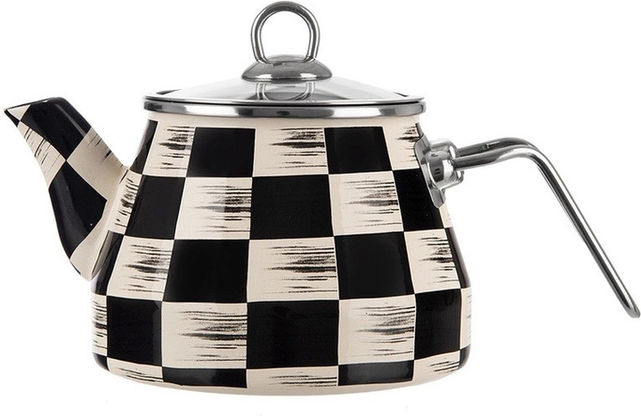 Чайник Orion Szachownica емальований 2 л (8592381206666) - зображення 3