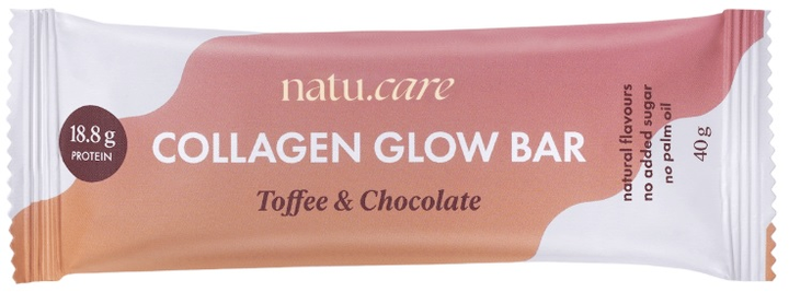 Протеїновий батончик Natu.Care Collagen Glow Bar Toffi 40 г (5905943691092) - зображення 1