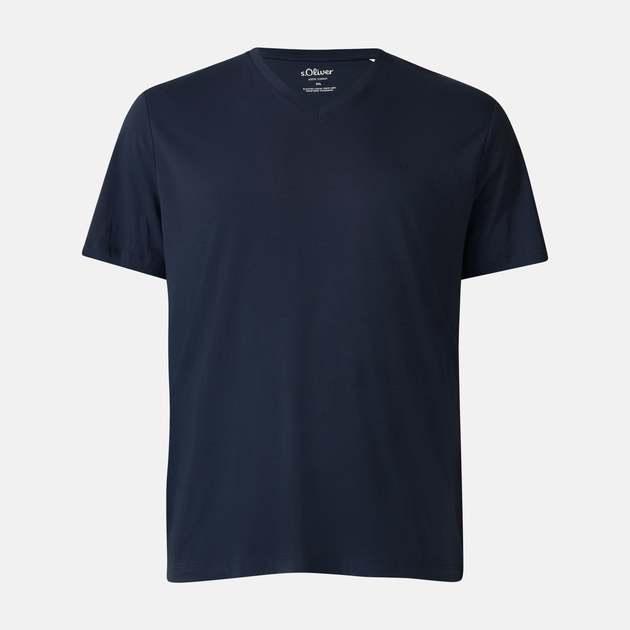 Футболка бавовняна довга чоловіча s.Oliver 10.3.16.12.130.2174720-5978 4XL Темно-синя (4099978349385) - зображення 4