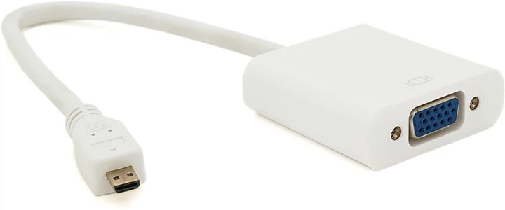 Конвертер Voltronic micro HDMI (папа) на VGA (мама) 30 см, White, 4K/2K, Пакет (YT02863) - Фото 1 Конвертер Voltronic micro HDMI (папа) на VGA (мама) 30 см, White, 4K/2K, Пакет (YT02863) - изображение 1