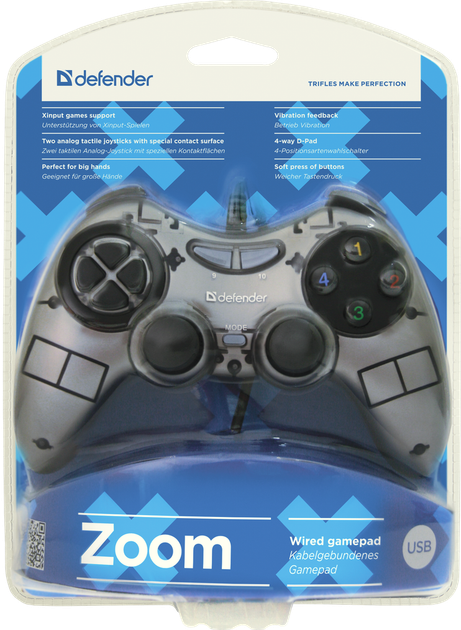 Геймпад Defender Zoom USB - Фото 4 Геймпад Defender Zoom USB - изображение 4