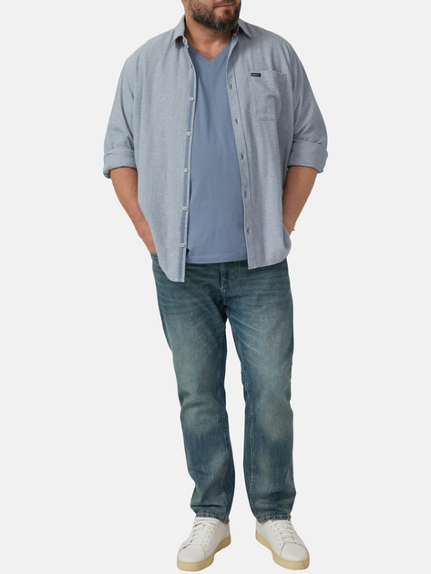 Koszulka męska bawełniana s.Oliver 10.3.16.12.130.2174720-5363 4XL Jasnoniebieska - obraz 3