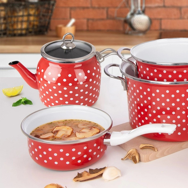 Чайник Orion Tecka емальований 1.1 л (8592381217396) - зображення 6