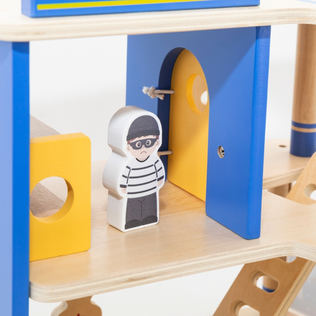 Drewniany komisariat policji Viga Radiowóz  14 elementów (6971608448034) - obraz 8