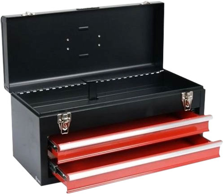 Metalowa skrzynka na narzędzia YATO z 2 szufladami 218 x 255 x 520 mm (YT-08872) - obraz 1