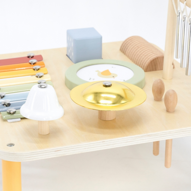 Drewniany stolik edukacyjny Viga Muzyczny Sensoryczny 7w1 (6971608442773) - obraz 4