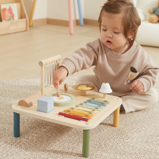 Drewniany stolik edukacyjny Viga Muzyczny Sensoryczny 7w1 (6971608442773) - obraz 12