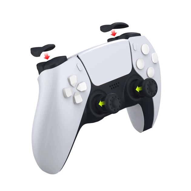 Силіконові накладки на стіки і тригери L2/R2 DOBE (trigger kit, thumb grips) для геймпада DualSense консолі Sony PlayStation 5: PS5 Disk Drive / PS5 Digital Edition / PS5 Slim / PS5 Pro - зображення 2