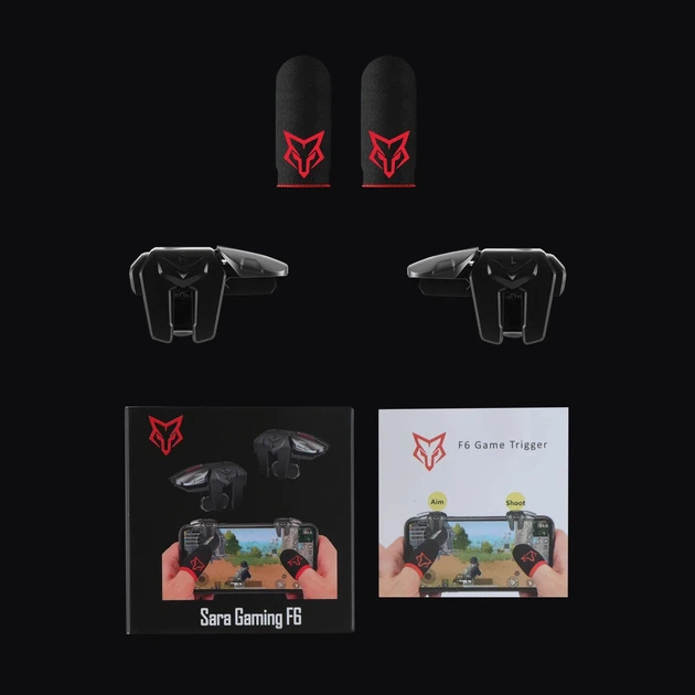 Комплект SARAFOX Game Trigger: сенсорні напальчники, два тригери G21 для мобільного геймінгу/ігор/кіберспорту/телефону iOS, Android з автоклікером - зображення 6