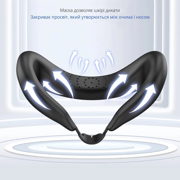 Силіконова маска-накладка-чохол Face Pad Cover для VR окулярів віртуальної реальності Meta Oculus Quest 3 / Захист від поту / Skin Friendly матеріал - зображення 4