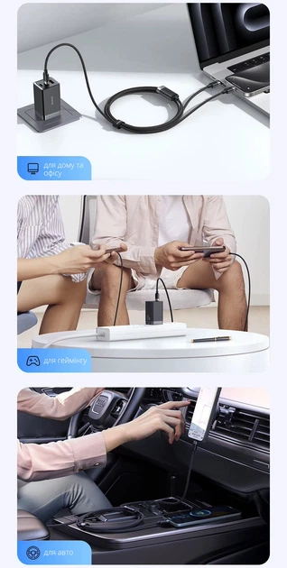 Зарядный кабель передачи данных (Smart Data Cable) 100W Mcdodo USB Type-C / Двойной USB Type-C для ноутбука, телефона, планшета, MacBook / 1.5 метра / QC 4.0 / Power Delivery (PD) / LED индикатор быстрой зарядки - Фото 5 Зарядный кабель передачи данных (Smart Data Cable) 100W Mcdodo USB Type-C / Двойной USB Type-C для ноутбука, телефона, планшета, MacBook / 1.5 метра / QC 4.0 / Power Delivery (PD) / LED индикатор быстрой зарядки - изображение 5