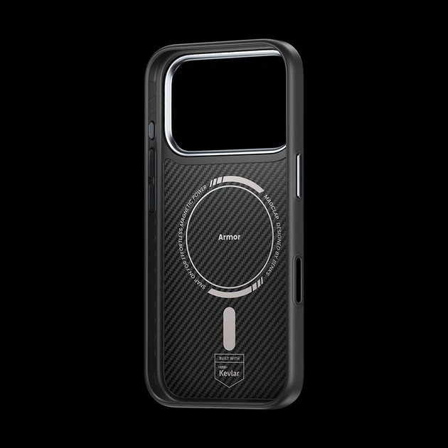 Чехол карбоновый Benks Protective Armor Pro Kevlar Case (600D) with MagSafe для Apple iPhone 17 Pro Black - Фото 3 Чехол карбоновый Benks Protective Armor Pro Kevlar Case (600D) with MagSafe для Apple iPhone 17 Pro Black - изображение 3