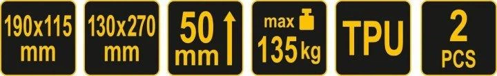 Набор подушки монтажные надувные VOREL 130х270мм 190х115мм 135кг 2 штуки 39005 - изображение 3