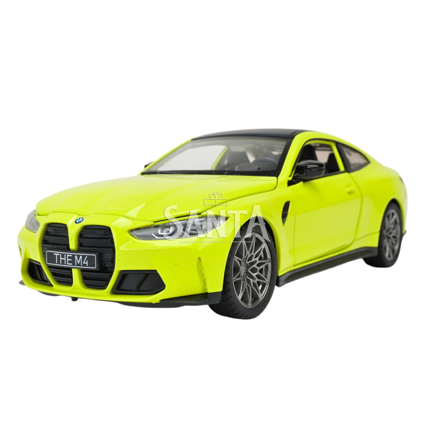 Машина метал BMW M4 БМВ зелена 1:24 світло звук відкр.двері 20*7,5